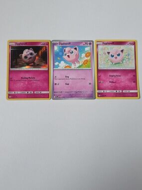 Pokemon Jigglypuff  Card (Set of 3)
